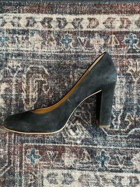 Jcrew block heels suede